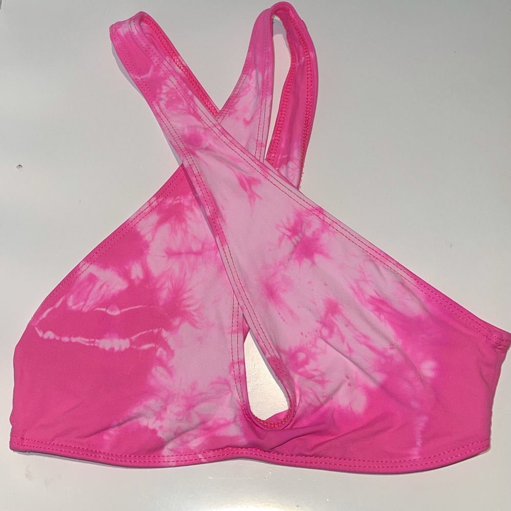 pink tie dye swimsuit